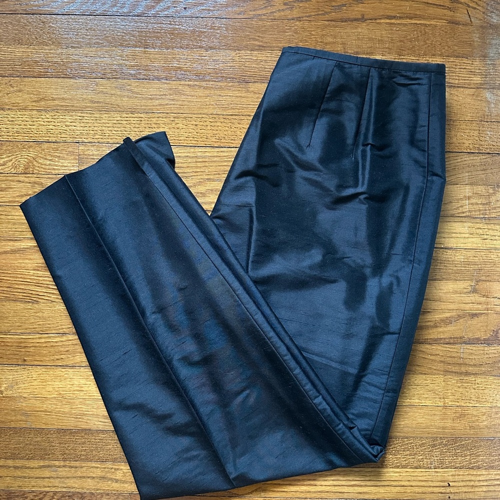 80/90s Talbots Silk Black Dress Pants